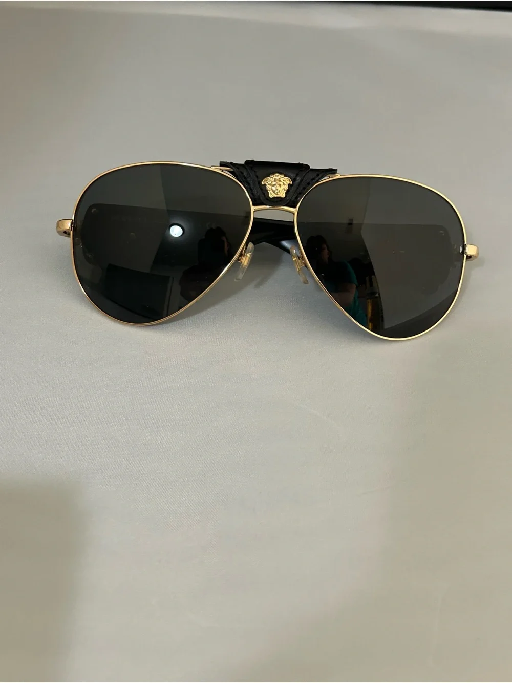 Versace Sunglasses Medusa Hardware Aviator Style Model 2150-Q with Case